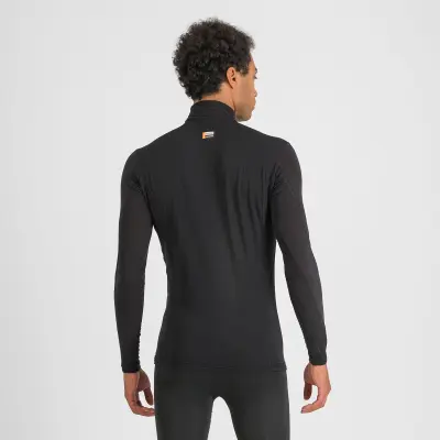 Sportful TD MID tričko so zipsom a dlhým rukávom čierny