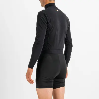 Sportful TD MID tričko so zipsom a dlhým rukávom čierny