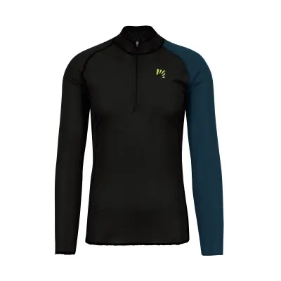 Karpos DINAMICO OCTA tričko s DR, krátky zips Black/Midnight