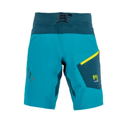 Karpos Val Di Dentro kraťasy modrozelené/žlté fluo