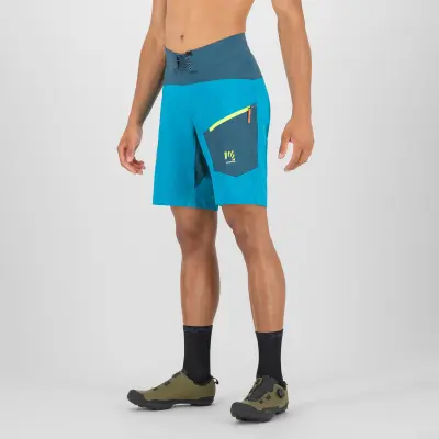 Karpos Val Di Dentro kraťasy modrozelené/žlté fluo