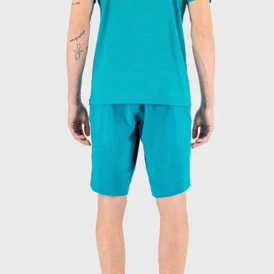 Karpos Val Di Dentro kraťasy modrozelené/žlté fluo