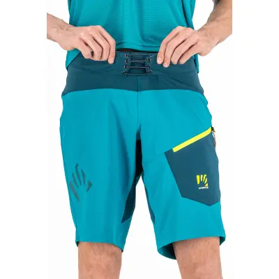 Karpos Val Di Dentro kraťasy modrozelené/žlté fluo