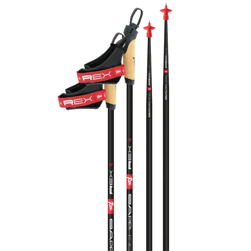 Rex Sapphire bežecké palice 100% Carbon, Pro Strap