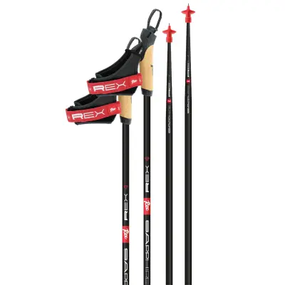 Rex Sapphire bežecké palice 100% Carbon, Pro Strap