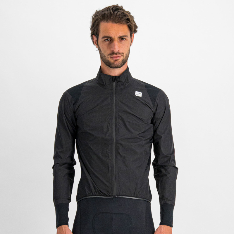 Cyklistická pánska bunda Sportful Hot Pack NoRain čierna