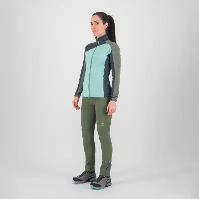 Karpos FEDERA FULL-ZIP dámska flíska Aqua Sky/Black Sand/Thyme