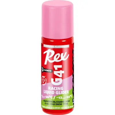 Rex bezfluórový vosk G41 ružový/zelený UHW  +5...-20 C  tekutý s hubkou 60 ml