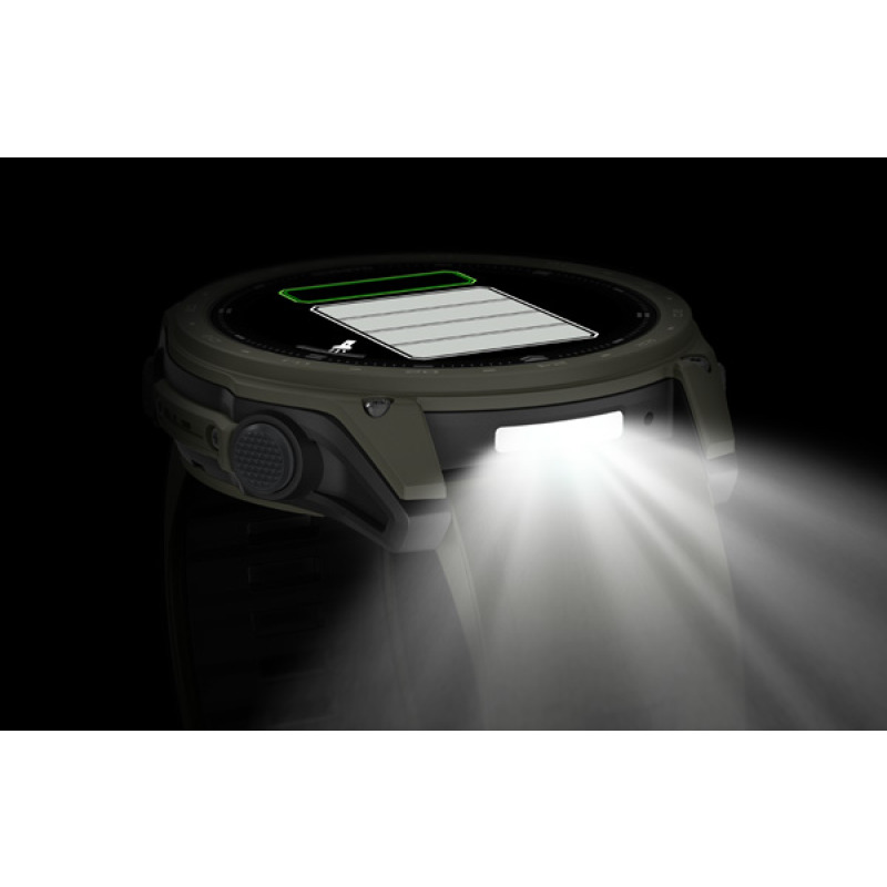 tactix 8 - 51mm, AMOLED, Sapphire, Cerakote coating, Titanium, olive drab/black silicone band (AB Ultralight)