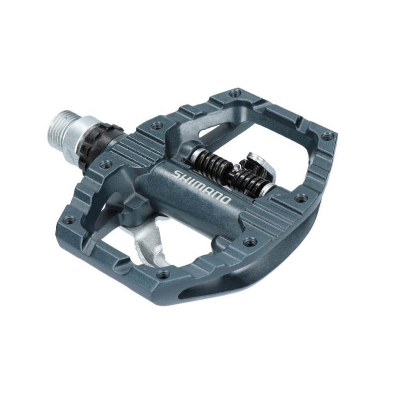 Cestné pedále Shimano PD-EH500 SPD jednostranné + zarážky SM-SH56 tmavosivé
