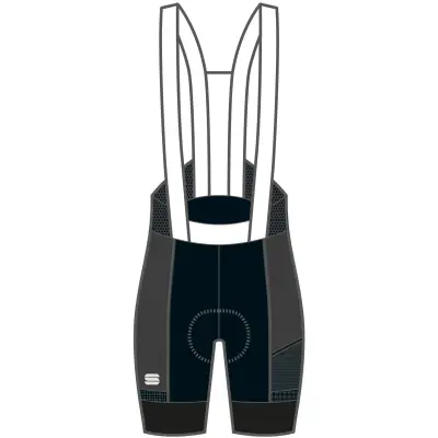 Sportful Supergiara dámske kraťasy s trakmi čierne