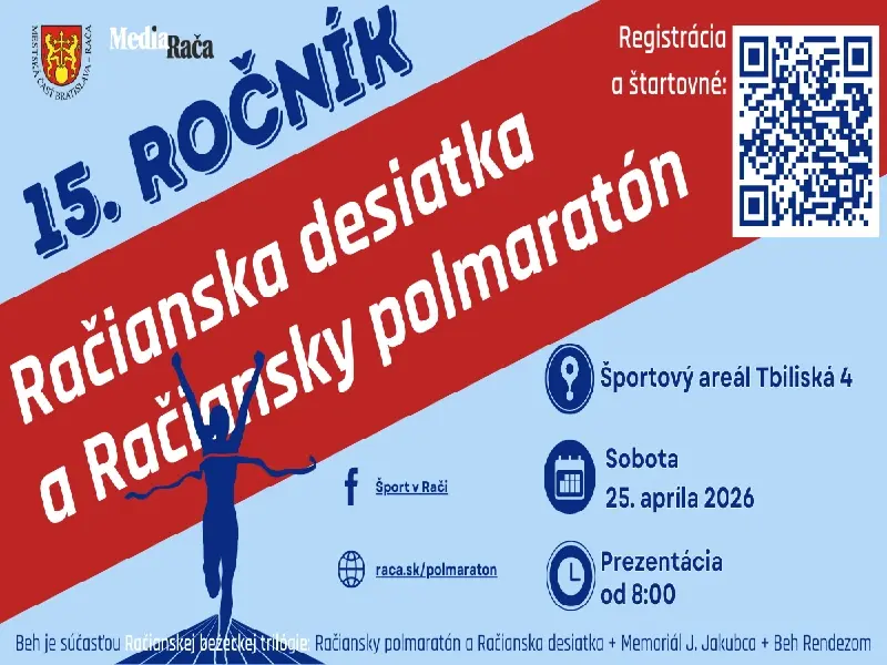 Račiansky polmaratón a Račianska desiatka 2026 beh