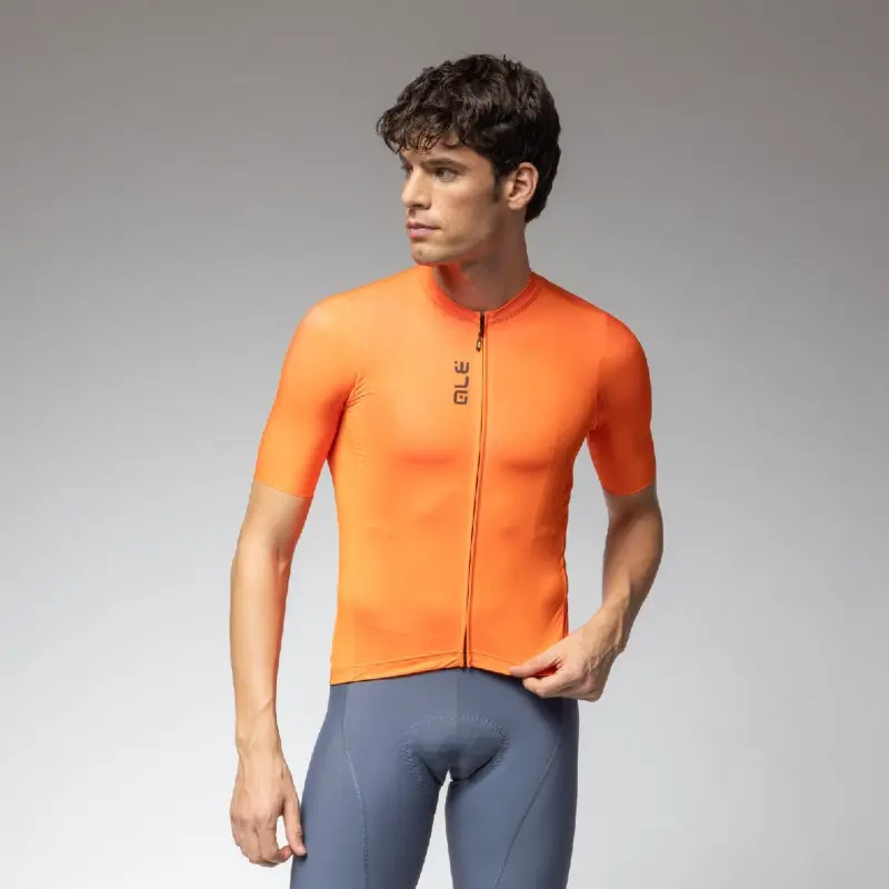 Letní cyklistický dres pánský Alé Cycling Color Block Pragma oranžový 