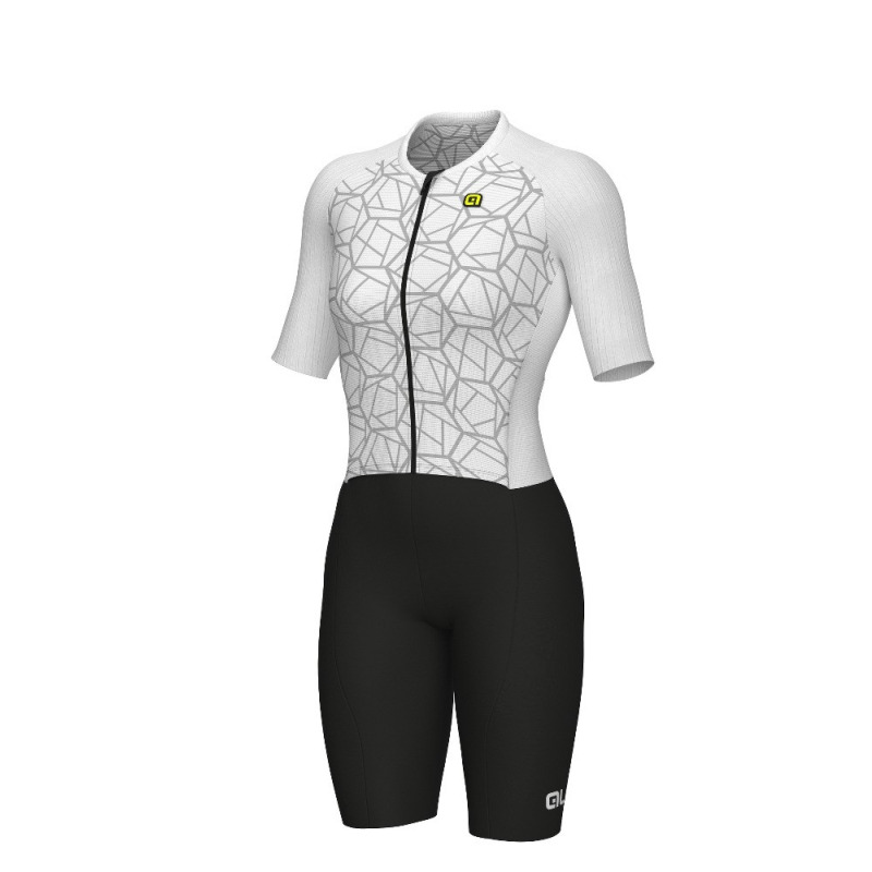 Triatlonová kombinéza dámská Alé Cycling Triathlon Focus bílá/černá