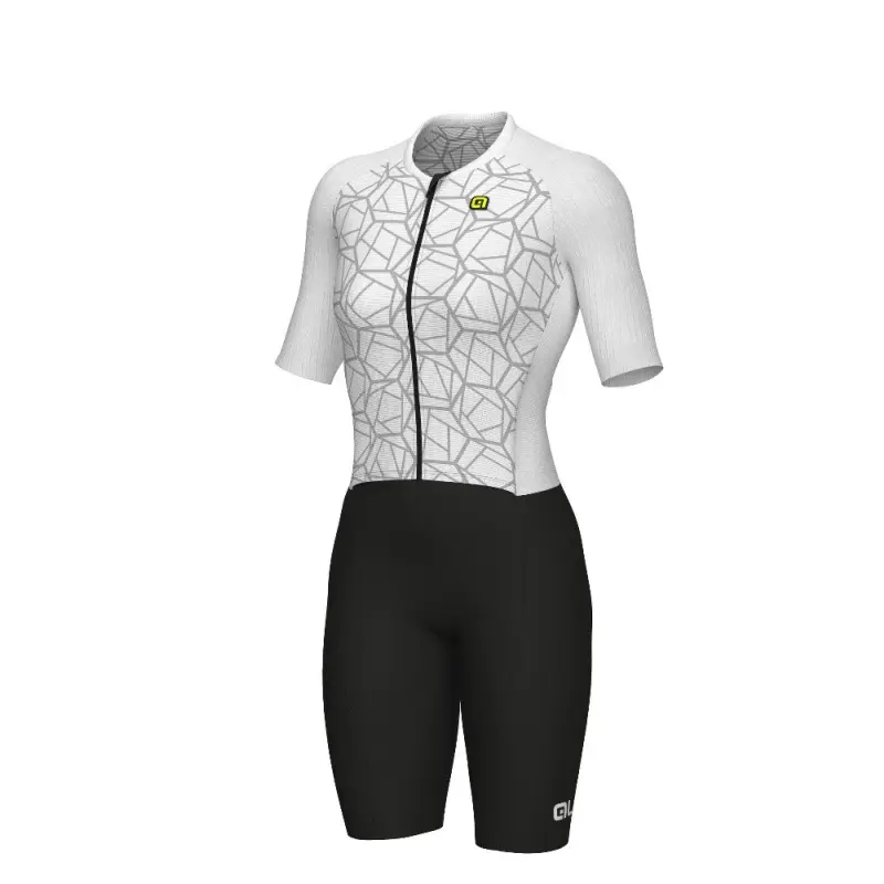 Triatlonová kombinéza dámská Alé Cycling Triathlon Focus bílá/černá