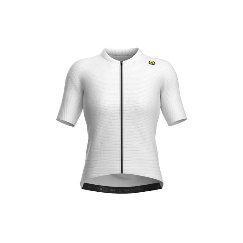 Letný cyklistický dres dámsky Alé Cycling  R-EV1 Printer 2.0 biely