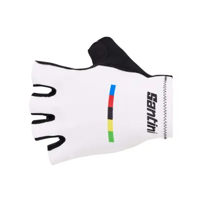 Rukavice SANTINI UCI World Champion White