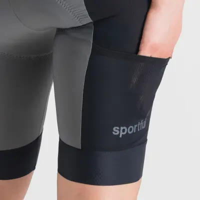 Sportful SUPERGIARA 2 dámske kraťasy s trakmi gun metal / black