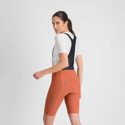 Sportful PUs dlhým rukávom dámske kraťasy s trakmi sienna glow