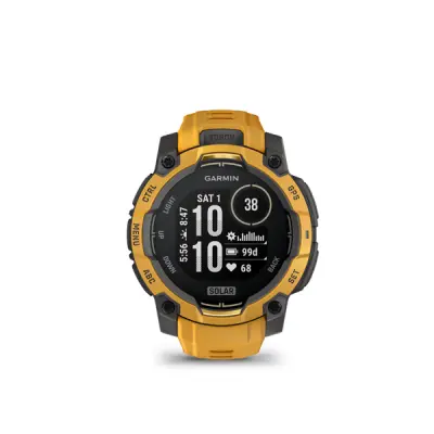 Instinct 3 - 45mm, Solar,  Sunburst,  Sunburst/grey silicone band (Limited)