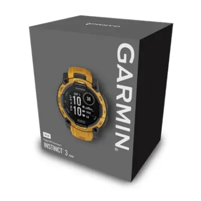 Instinct 3 - 45mm, Solar,  Sunburst,  Sunburst/grey silicone band (Limited)