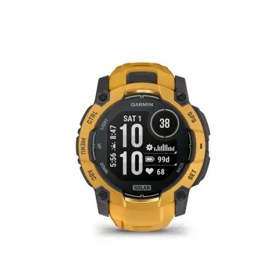 Instinct 3 - 50mm, Solar, Sunburst, Sunburst/grey silicone band (Limited)