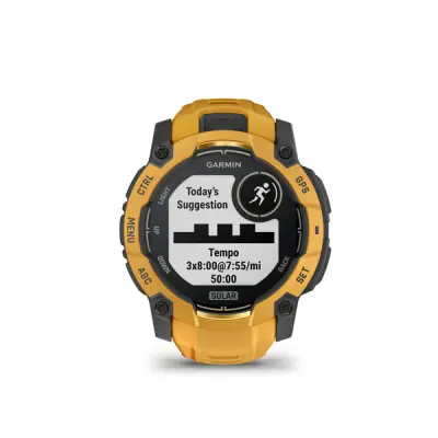 Instinct 3 - 50mm, Solar, Sunburst, Sunburst/grey silicone band (Limited)