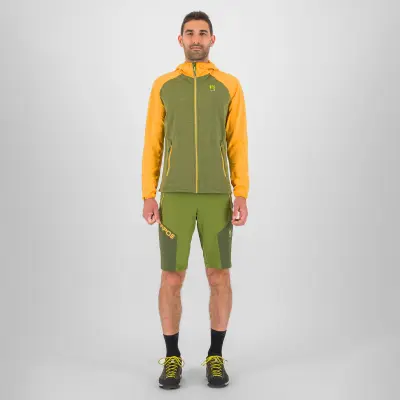 Karpos AMBRIZZOLA FULL-ZIP mikina s kapucňou cedar green/radiant