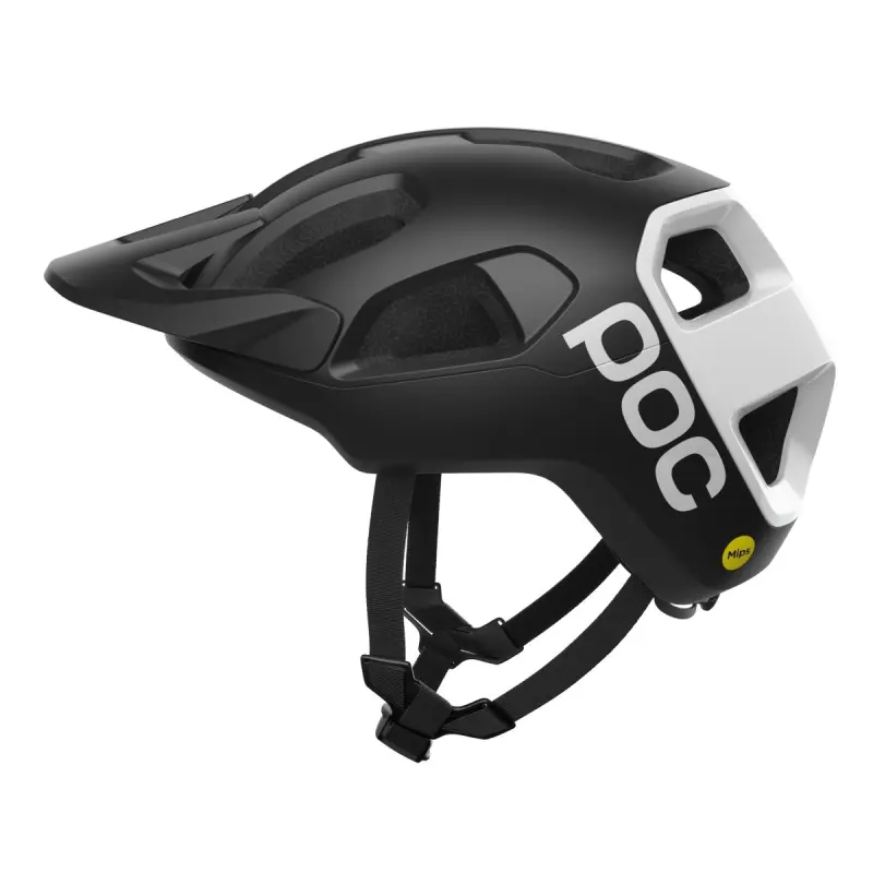 MTB cyklistická přilba POC Cularis Logo matná černá/bílá