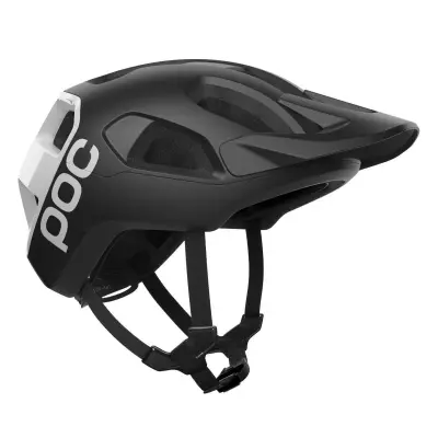 Mtb-Cyklisticka-Prilba-Poc-Cularis-Logo-Matna-Cierna-Biela