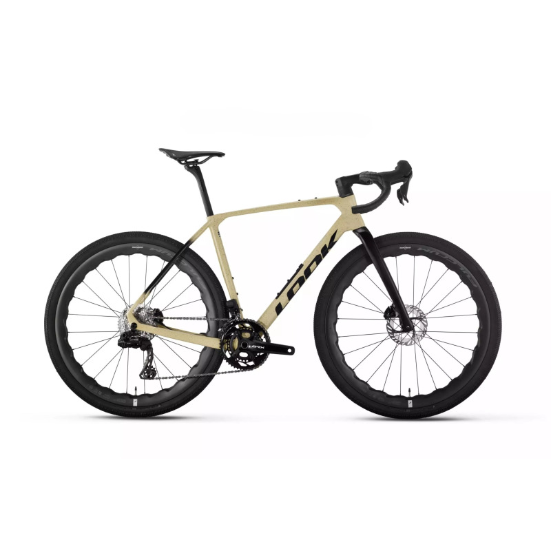 LOOK G85 Speckled Sand/Black Shimano GRX Di2 2X12 Fulcrum Soniq