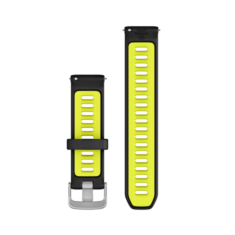 Quick Release (20 mm) remienok silikónový, Black/Amp Yellow