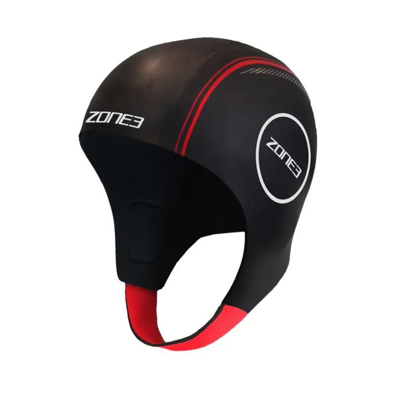 Neoprene Swim Cap / Black/Red