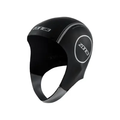 Neoprene Swim Cap / Black/Silver