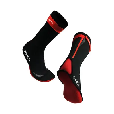 Neoprene Swim Socks / Black/Red