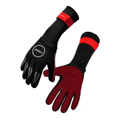 Neoprene Swim Gloves / Black/Red