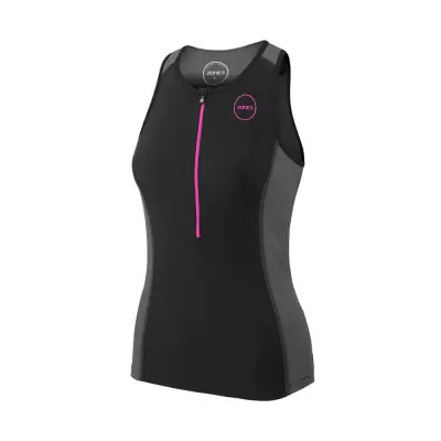 Women's Aquaflo Plus Top / Black/Grey/Neon Pink