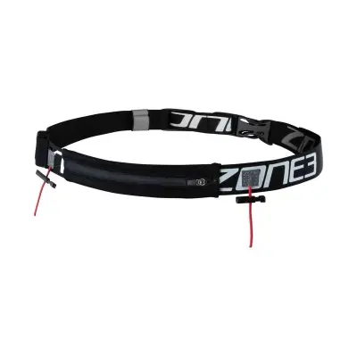 Endurance Number Belt With Lycra Fuel Pouch And Energy Gel Storage / Black / OS