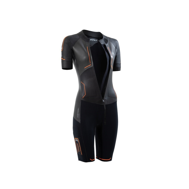 Women's Evolution Swimrun Wetsuit / Black/Orange/Gun Metal