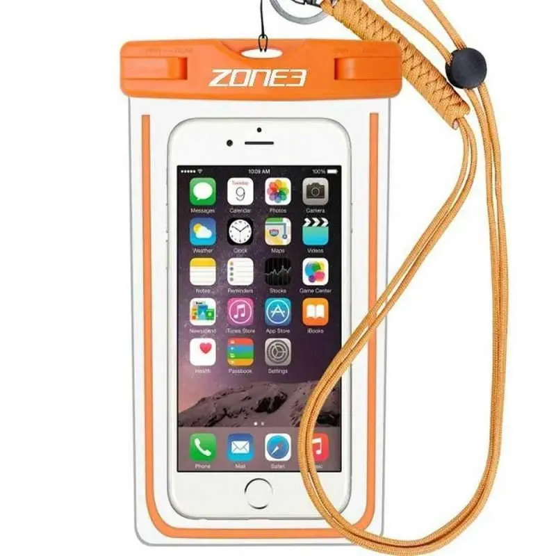 Waterproof Phone Pouch / Clear/Orange / OS