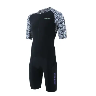 Men's Lava Short Sleeve Trisuit / White/Gravel