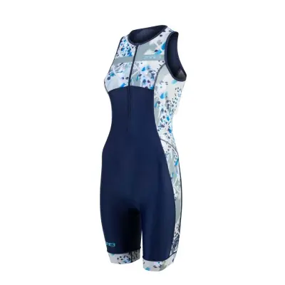 Women's Activate+ Sleeveless Trisuit - Sand Storm / Navy/Sand