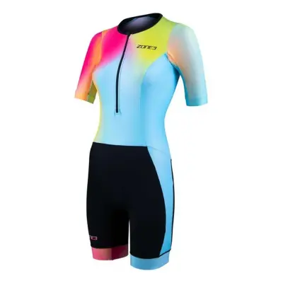 Women's Activate+ Short Sleeve Trisuit / Neon/Black