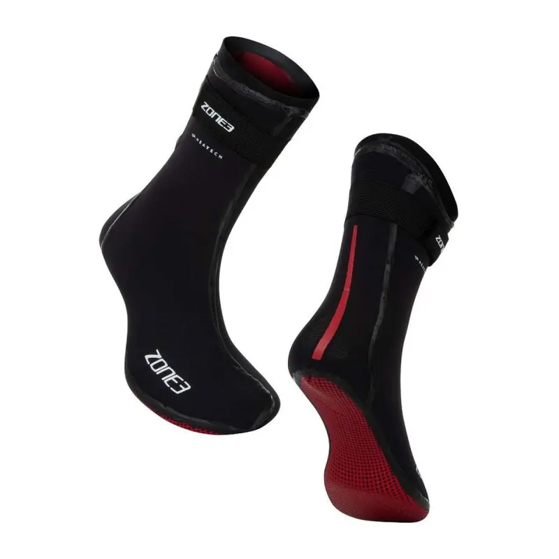 Neoprenové ponožky na triatlon Heat-Tech Zone3 černé/červené