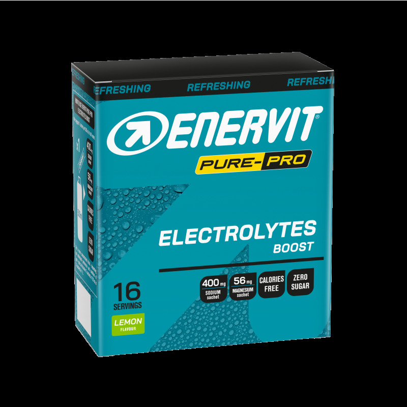 Elektrolyty Enervit Pure-Pro Electrolytes Boost citrón 16 x 4 g