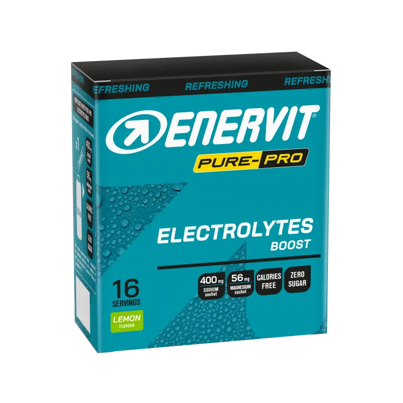 Elektrolyty Enervit Pure-Pro Electrolytes Boost citrón 16 x 4 g