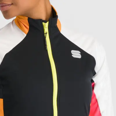 Sportful APEX dámska bunda black/white/yellow/pink