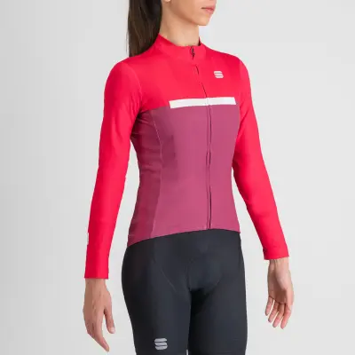 Sportful PISTA THERMAL dámsky dres raspberry pink white
