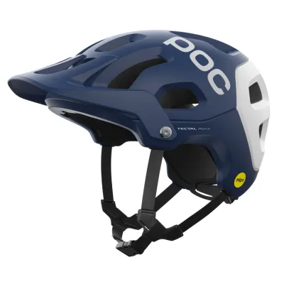 MTB cyklistická prilba POC Tectal Race Mips modrá/biela
