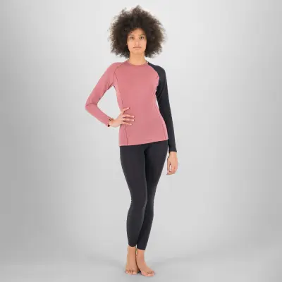 Karpos Dinamico Merino 130 Dámske tričko S Dlhým Rukávom Deco Rose/Black